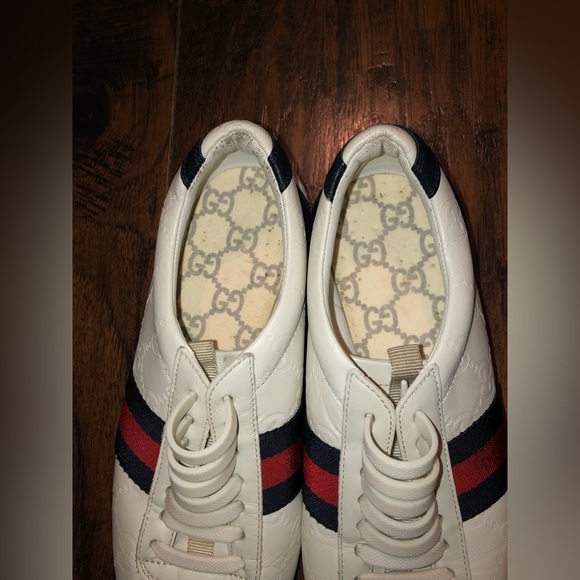 Gucci Monogram Navy&Red Ace Sneakers. SZ 6.5 - Picture 8 of 10